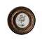 Small Vintage 3×3 Round Picture Frame Antique Ornate Mini Photo Frame Table Top Display and Wall Hanging with High Definition Glass Front for Home Decor, Old-Fahioned Photo Gallery, Retro Art, Bronze Gold